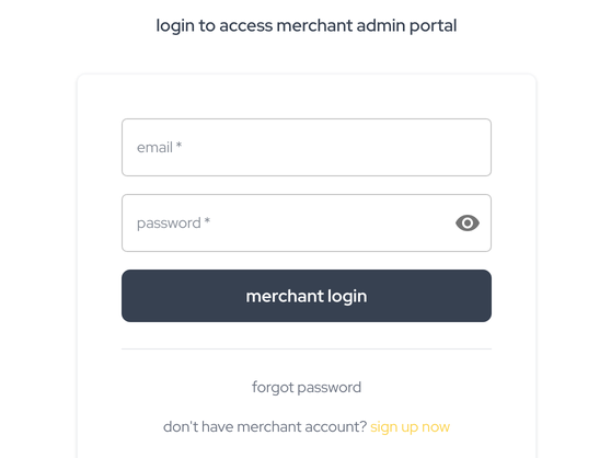 divit 管理后台登录页面，有电邮与密码栏位及商户登录按钮